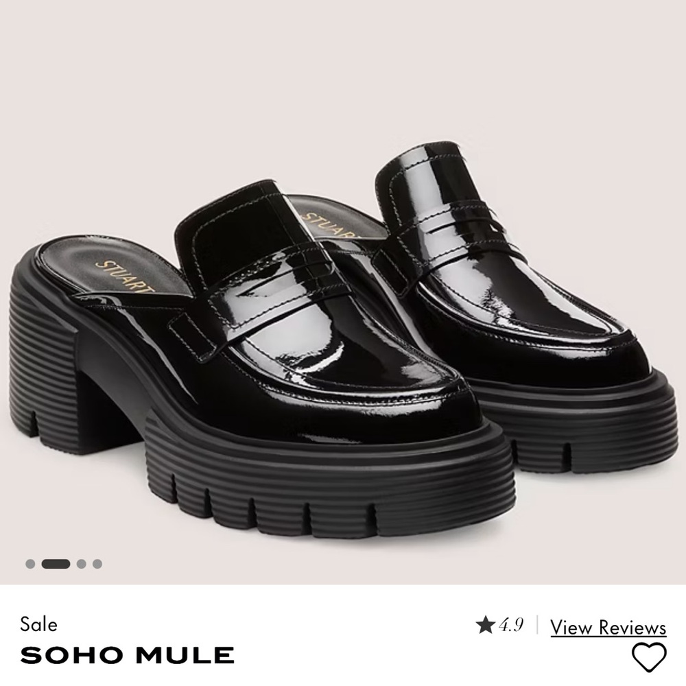 Stuart Weitzman size 9 black patent Soho Muel!